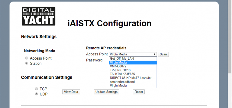 configurar iAISTX com interface web